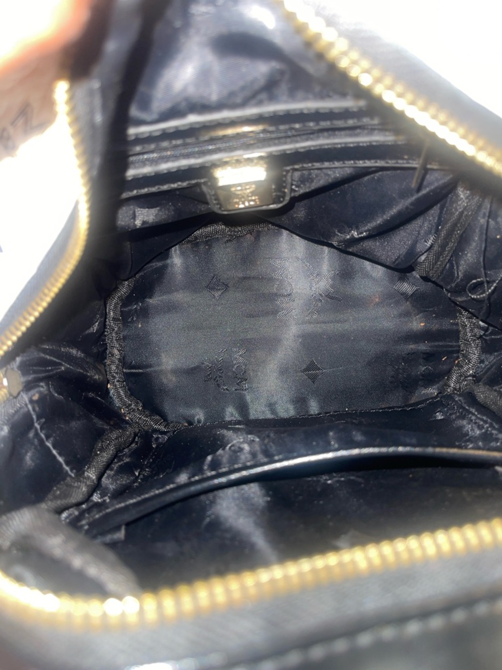 MCM White and Black Studded Mini Backpack - Picture 2 of 5